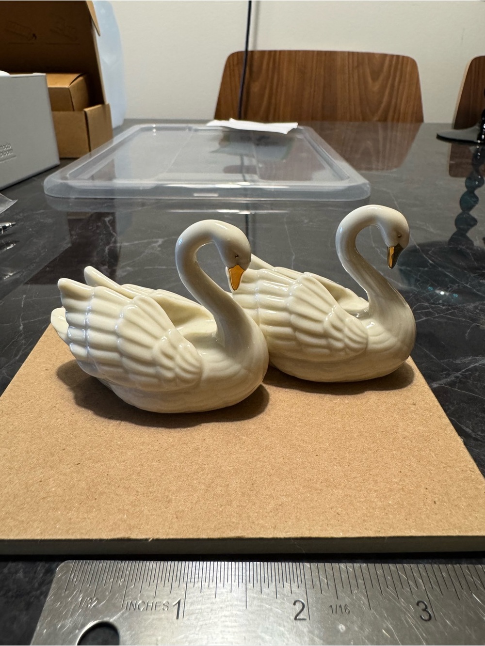 Lenox Swan Cake Topper Card Holder Pair - Picture 2 of 7